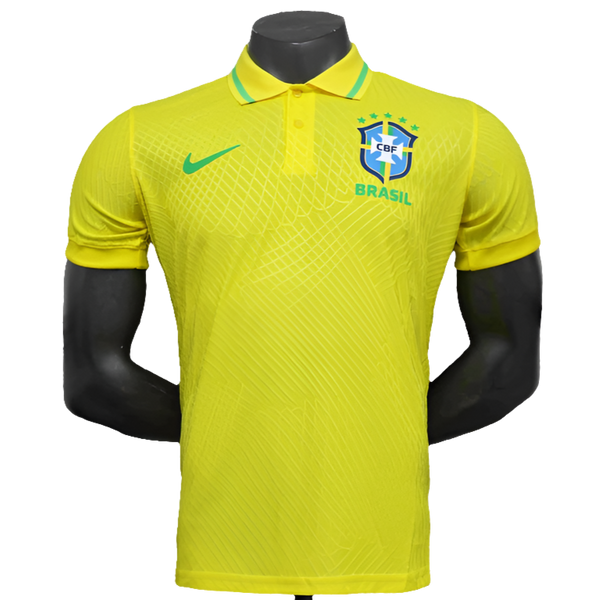 Camiseta Brasil 25/26 Edición Polo - Amarillo - Versión Jugador