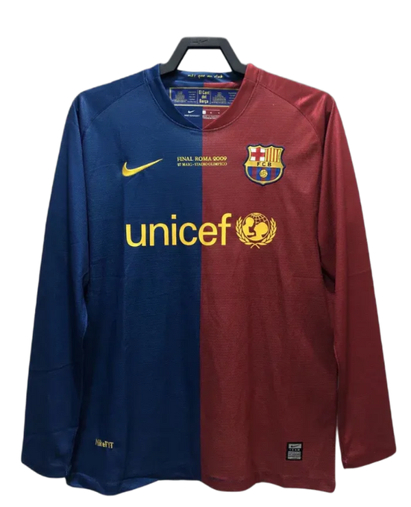 Camiseta Barcelona 08/09 I de Local - Manga Larga Versión Retro