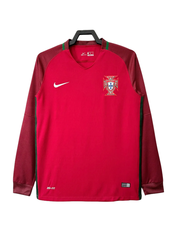 Camiseta Portugal 2016 I de Local - Manga Larga Versión Retro
